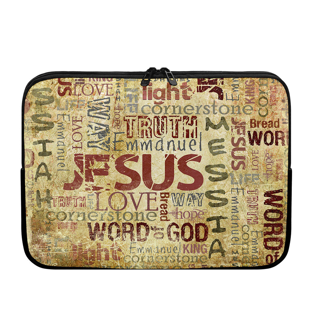 Religious Word Of God Print Laptop Sleeve