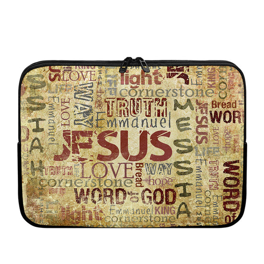 Religious Word Of God Print Laptop Sleeve