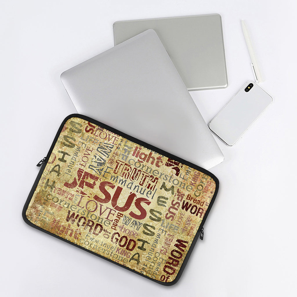 Religious Word Of God Print Laptop Sleeve