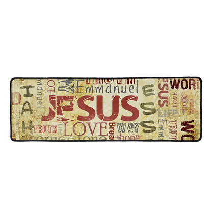 Religious Word Of God Print Long Kitchen Mat