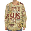 Religious Word Of God Print Long Sleeve Baseball Jersey