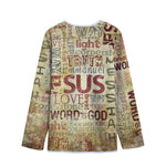 Religious Word Of God Print Long Sleeve Short Coat