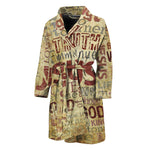 Religious Word Of God Print Men's Bathrobe