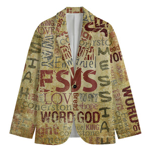 Religious Word Of God Print Men's Blazer