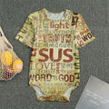 Religious Word Of God Print Men's Bodysuit