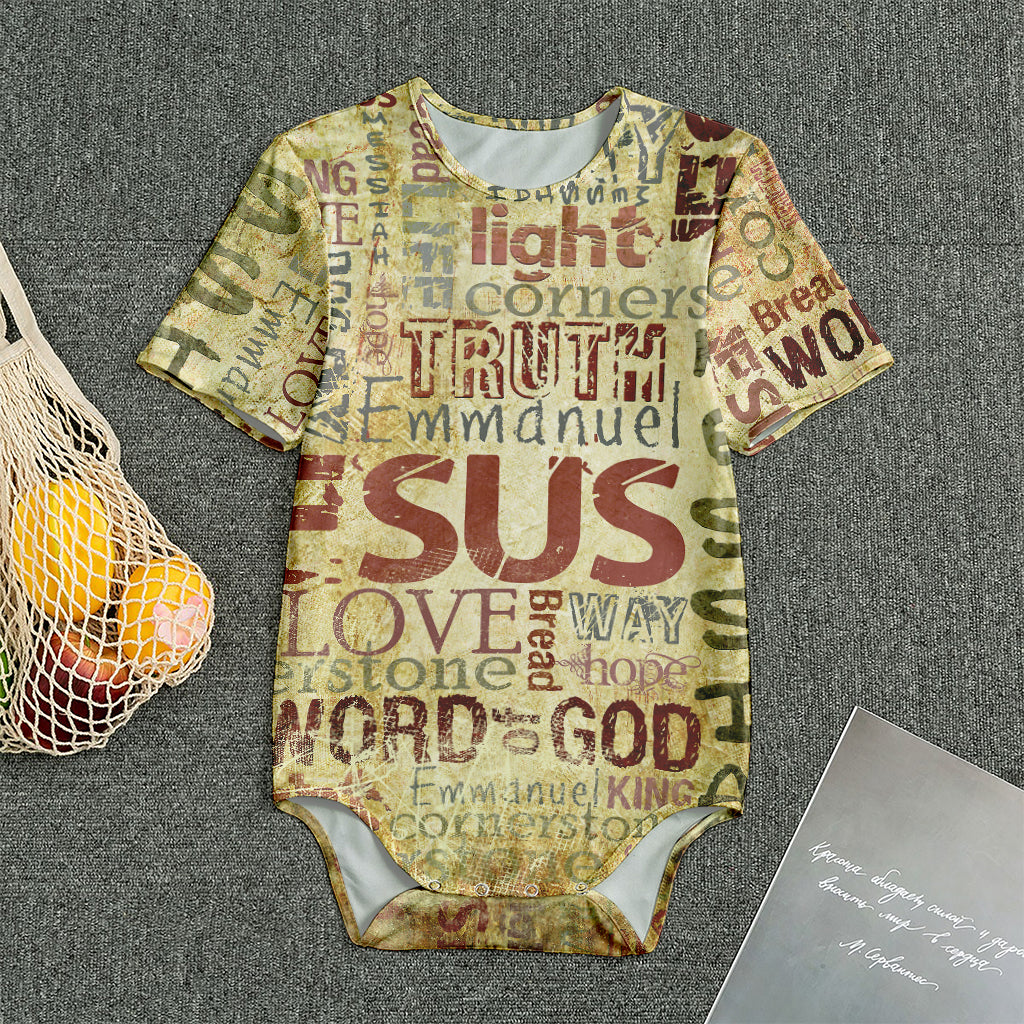 Religious Word Of God Print Men's Bodysuit