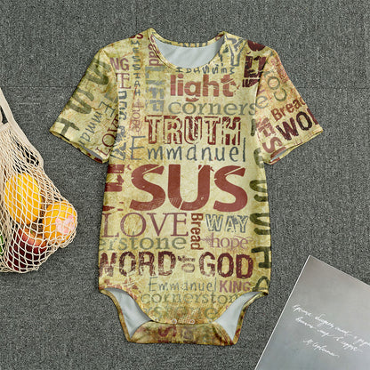 Religious Word Of God Print Men's Bodysuit