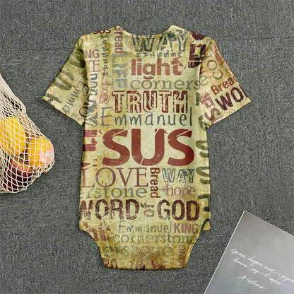 Religious Word Of God Print Men's Bodysuit