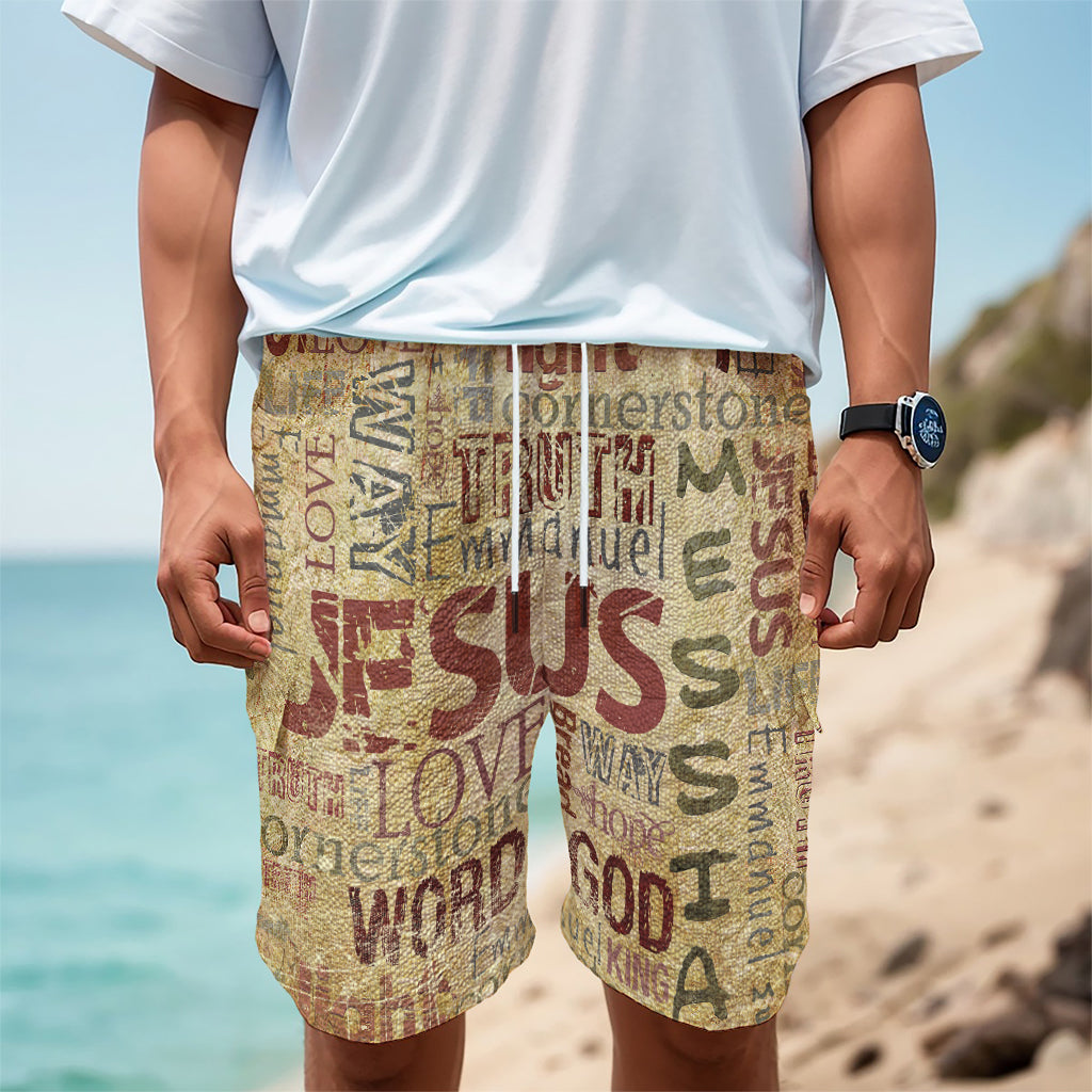 Religious Word Of God Print Men's Cargo Shorts