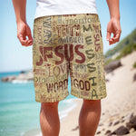 Religious Word Of God Print Men's Cargo Shorts