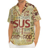 Religious Word Of God Print Men's Deep V-Neck Shirt