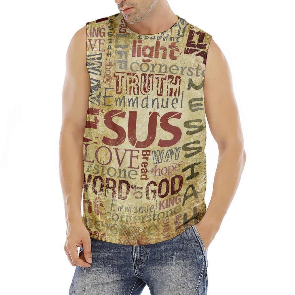 Religious Word Of God Print Men's Fitness Tank Top