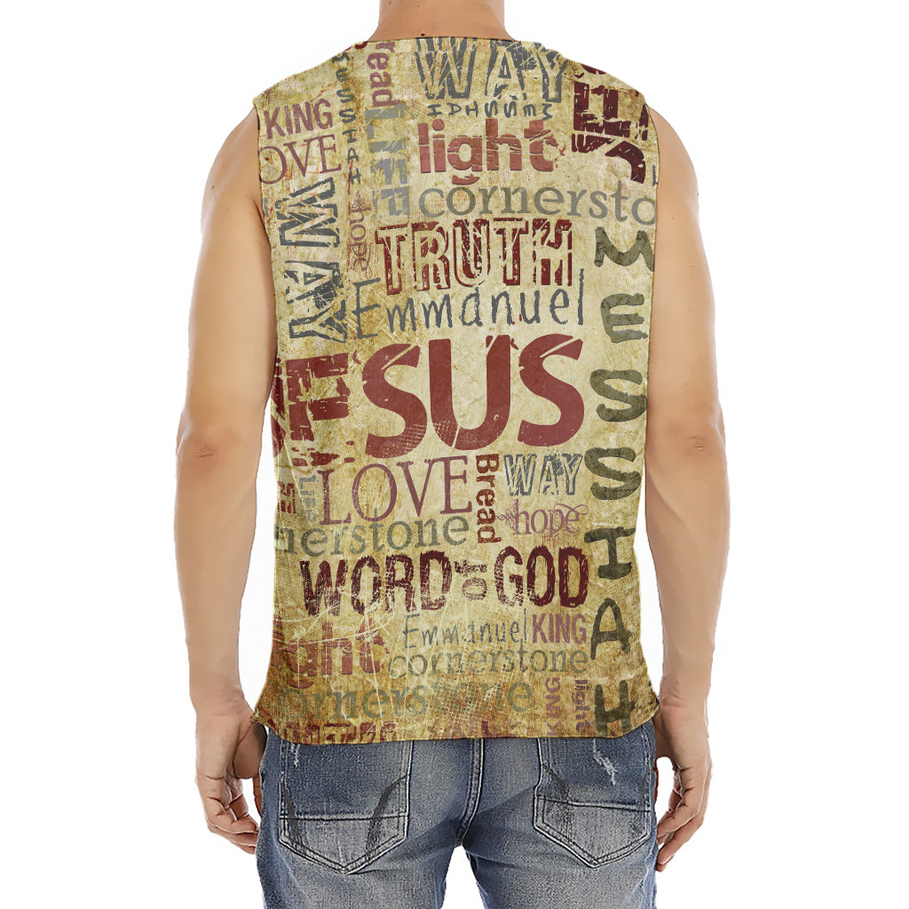 Religious Word Of God Print Men's Fitness Tank Top