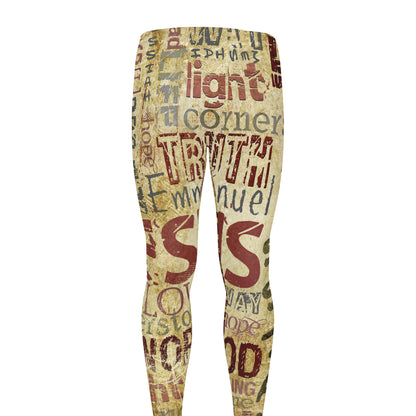 Religious Word Of God Print Men's leggings