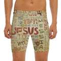 Religious Word Of God Print Men's Long Boxer Briefs