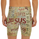 Religious Word Of God Print Men's Long Boxer Briefs