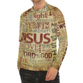 Religious Word Of God Print Men's Long Sleeve Rash Guard