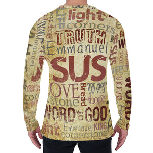 Religious Word Of God Print Men's Long Sleeve T-Shirt