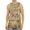 Religious Word Of God Print Men's Muscle Tank Top