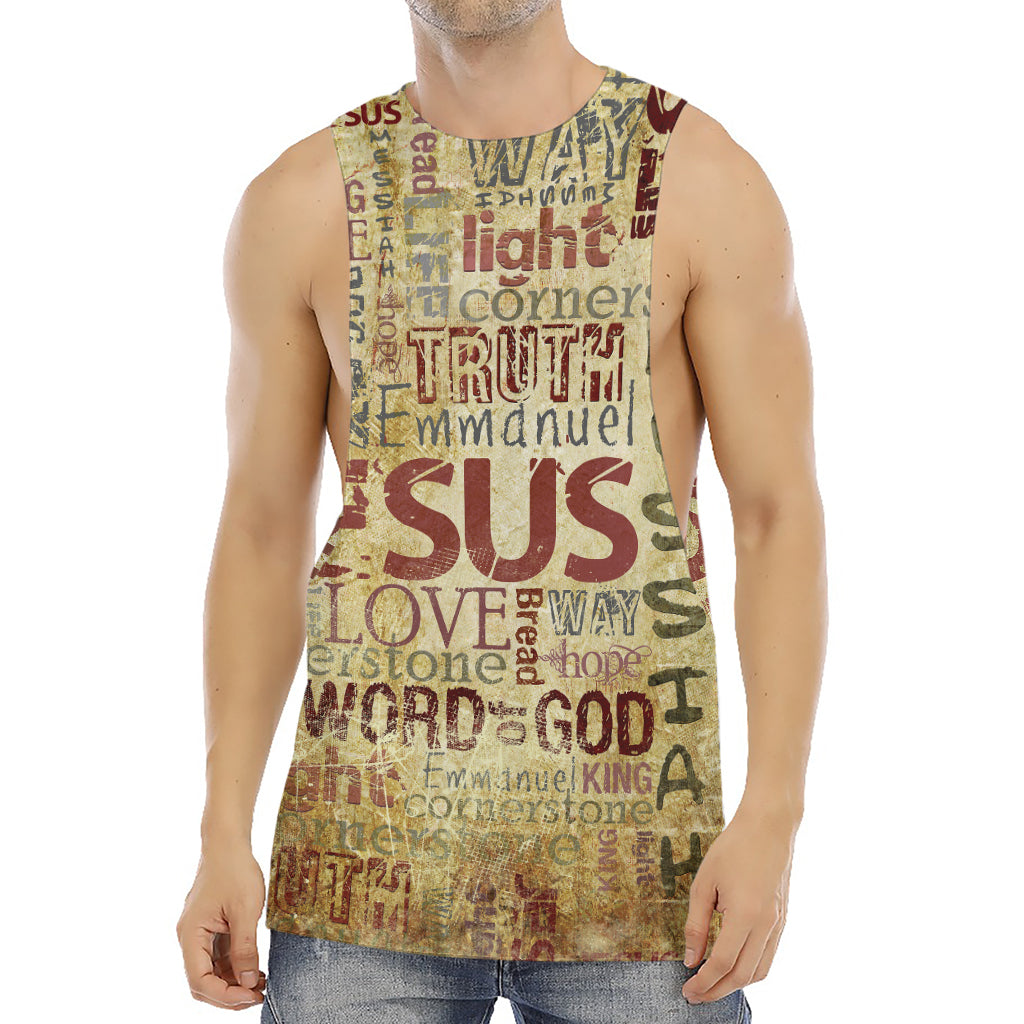 Religious Word Of God Print Men's Muscle Tank Top