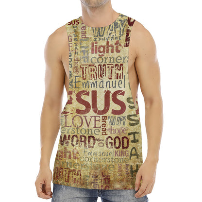 Religious Word Of God Print Men's Muscle Tank Top