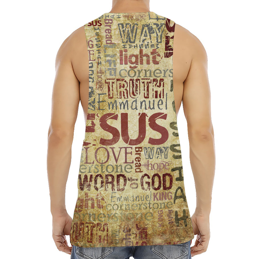 Religious Word Of God Print Men's Muscle Tank Top