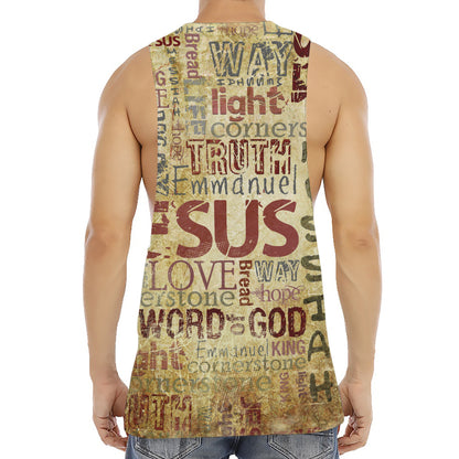 Religious Word Of God Print Men's Muscle Tank Top