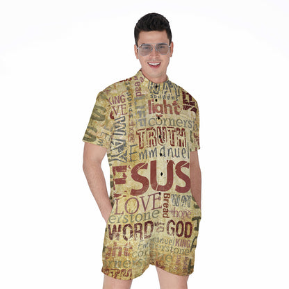 Religious Word Of God Print Men's Rompers