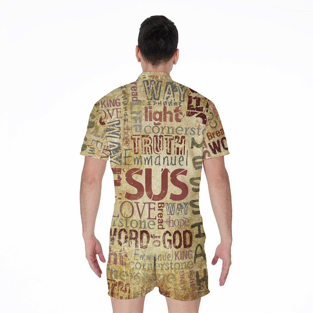 Religious Word Of God Print Men's Rompers