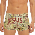 Religious Word Of God Print Men's Short Boxer Briefs