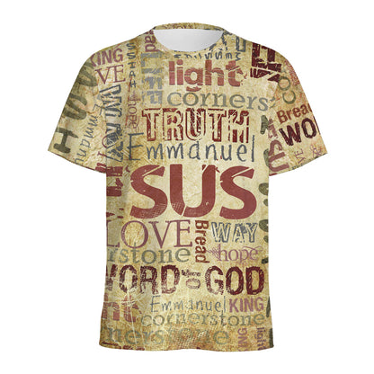 Religious Word Of God Print Men's Sports T-Shirt
