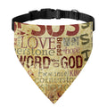 Religious Word Of God Print Over The Collar Dog Bandana