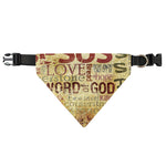 Religious Word Of God Print Over The Collar Dog Bandana