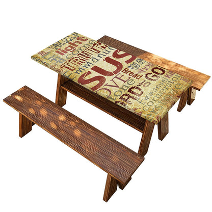 Religious Word Of God Print Picnic Table Cover
