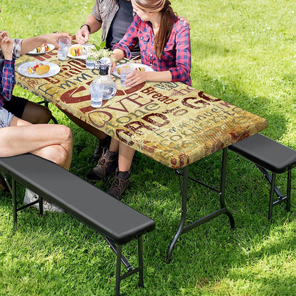 Religious Word Of God Print Picnic Table Cover