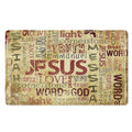 Religious Word Of God Print Polyester Doormat