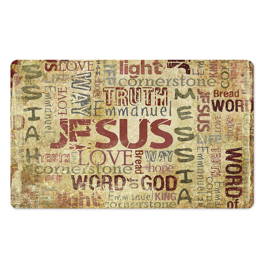 Religious Word Of God Print Polyester Doormat