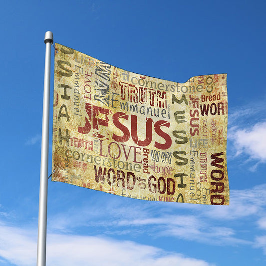 Religious Word Of God Print Polyester Flag