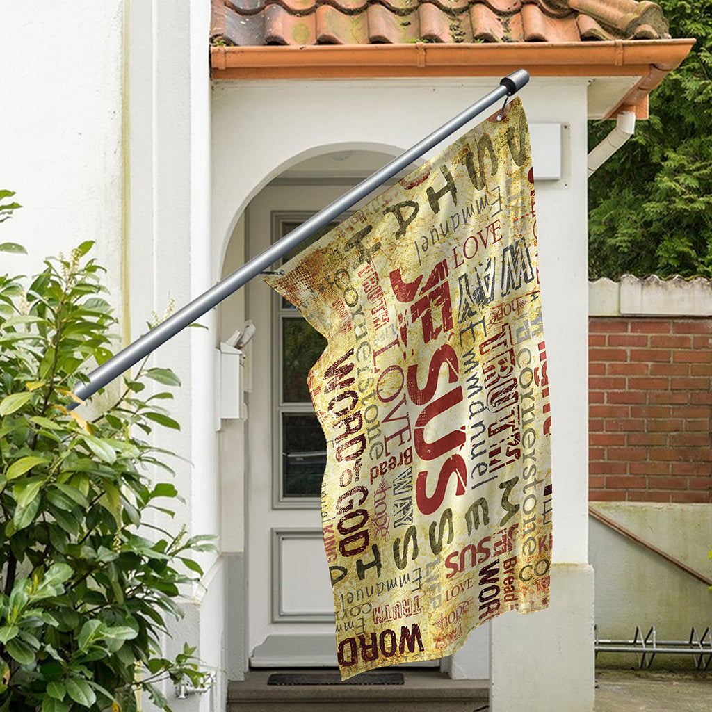 Religious Word Of God Print Polyester Flag