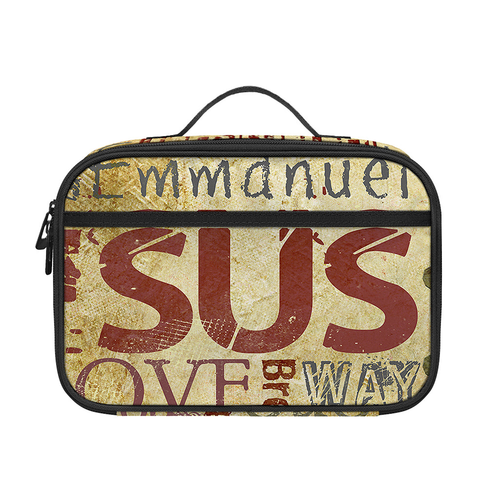 Religious Word Of God Print Portable Lunch Bag