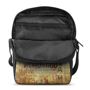 Religious Word Of God Print Rectangular Crossbody Bag