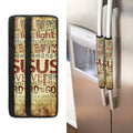 Religious Word Of God Print Refrigerator Handle Covers
