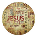 Religious Word Of God Print Round Blanket