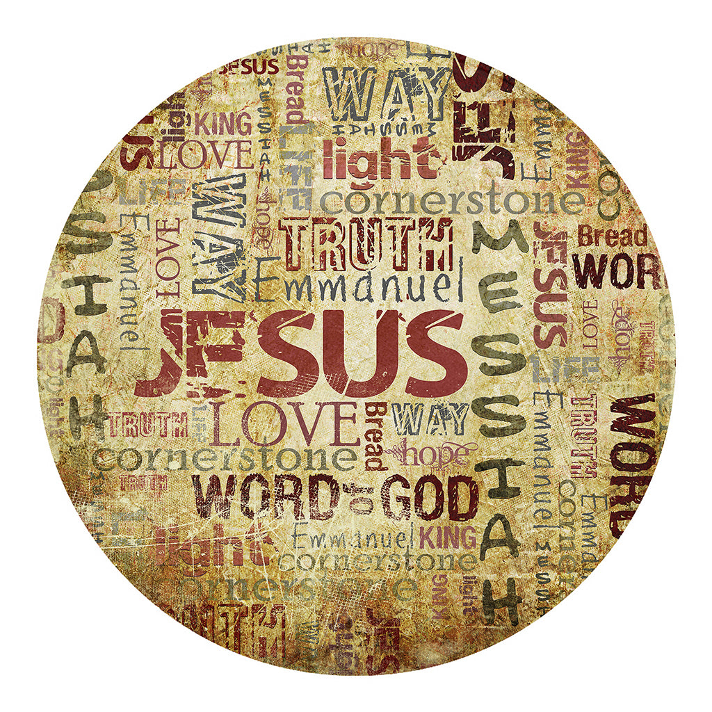 Religious Word Of God Print Round Blanket