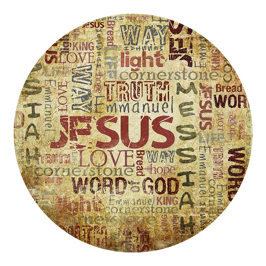 Religious Word Of God Print Round Blanket