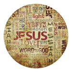 Religious Word Of God Print Round Blanket