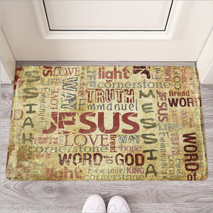 Religious Word Of God Print Rubber Doormat