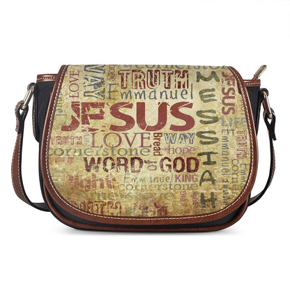 Religious Word Of God Print Saddle Bag