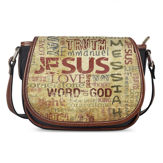 Religious Word Of God Print Saddle Bag