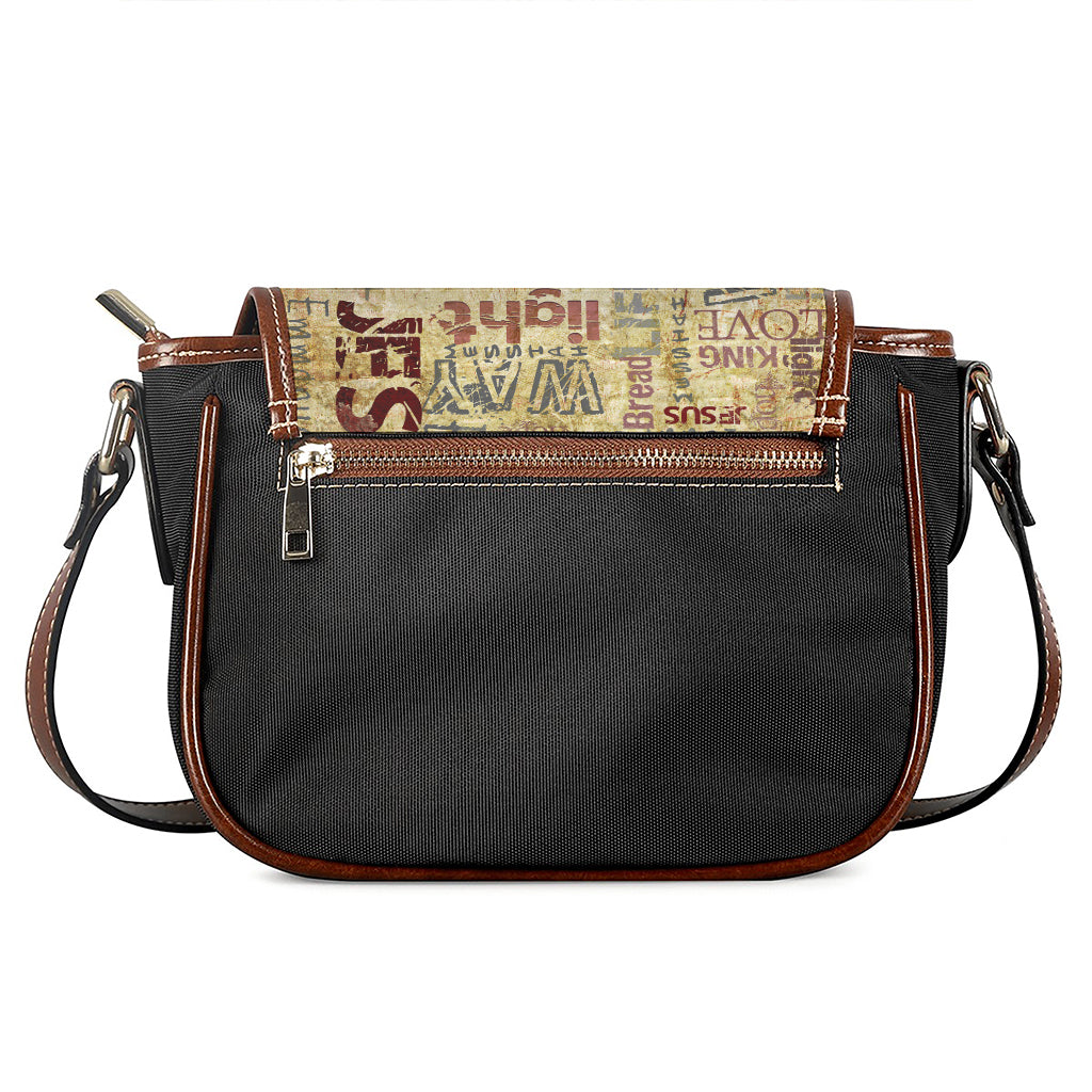 Religious Word Of God Print Saddle Bag